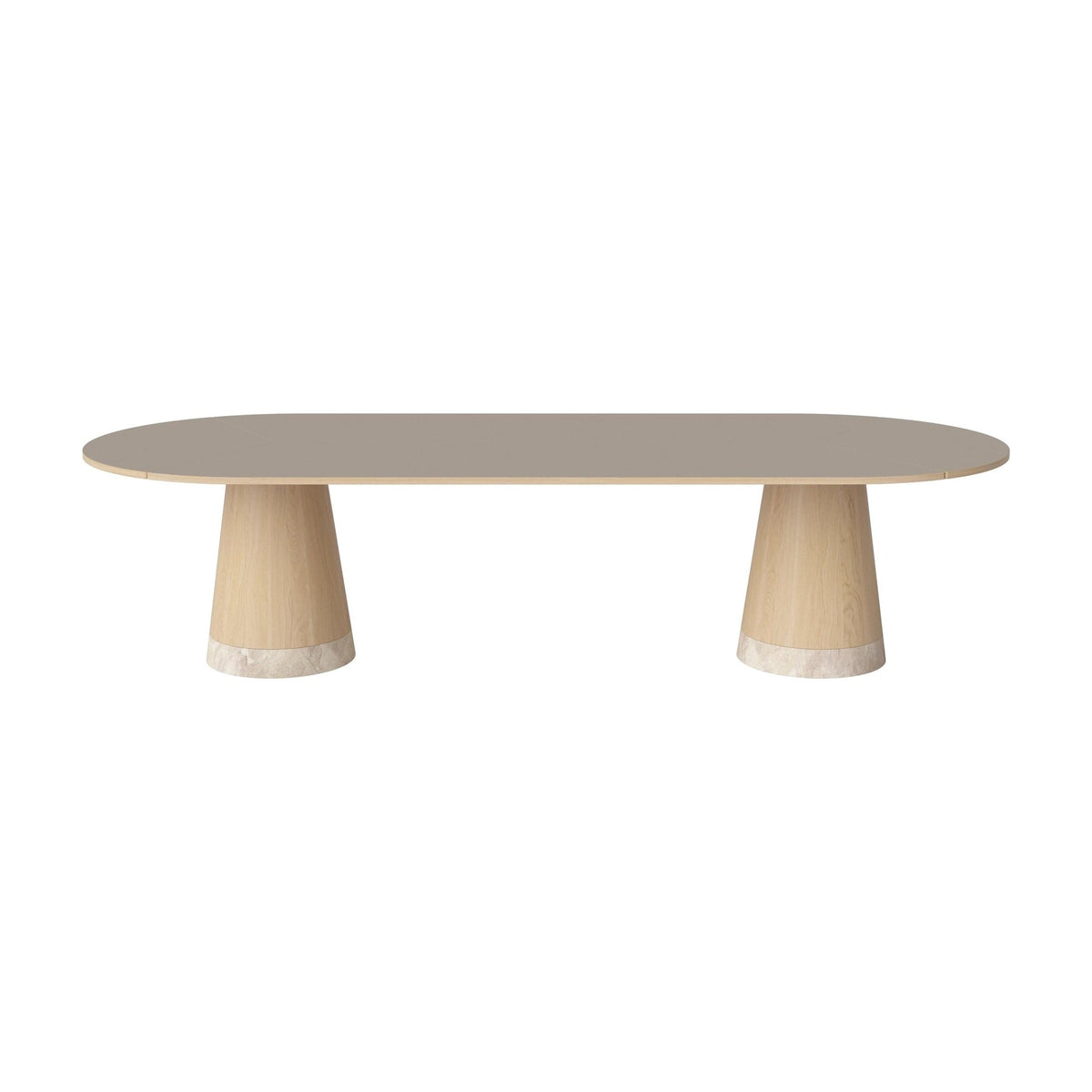 Bolia Piro grote eettafel 305x125 cm grijsbruin fenix-laminaat, wit gepigmenteerd geolied eiken, beige marmer, 03-138-10_00023