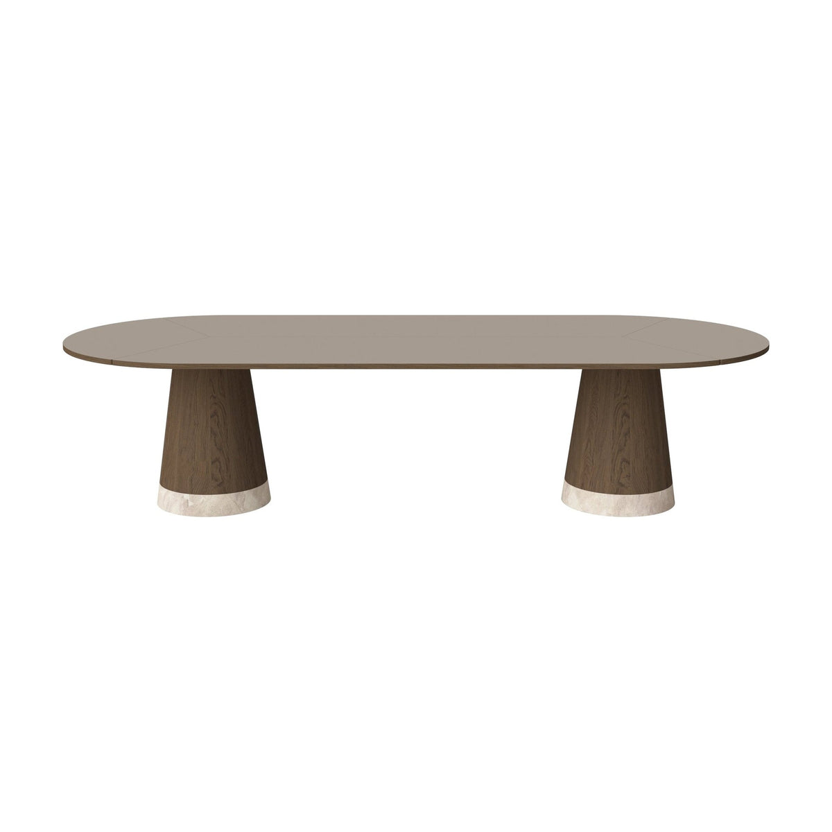 Bolia Piro grote eettafel 305x125 cm grijsbruin fenix-laminaat, donker geolied eiken, beige marmer, 03-138-10_00026