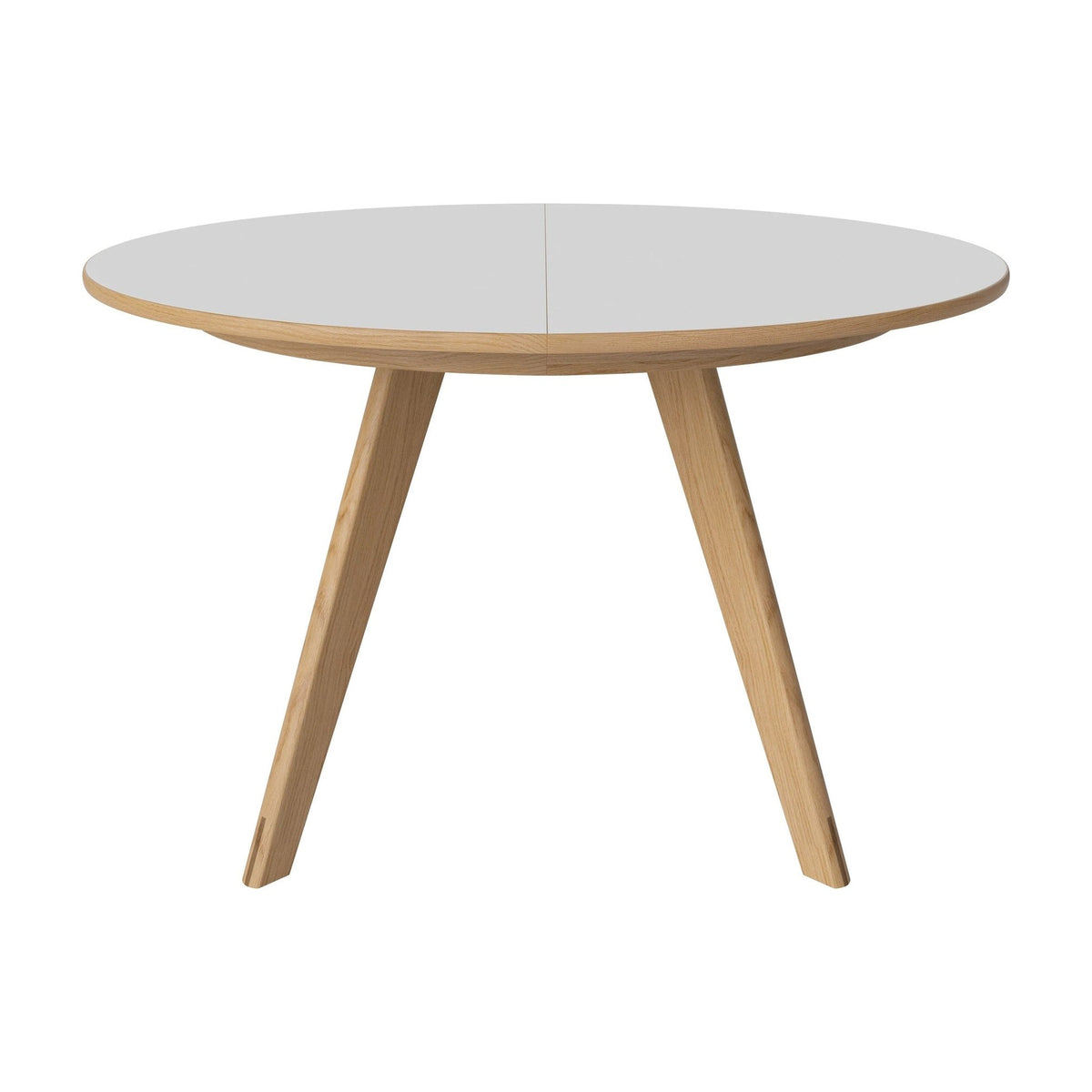 Bolia Soft Mood uitschuifbare eettafel Ø122 cm wit fenix-laminaat, geolied eiken, 03-217-01_00009