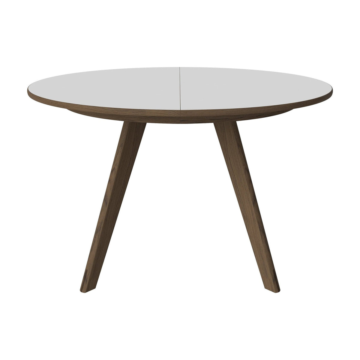 Bolia Soft Mood uitschuifbare eettafel Ø122 cm wit fenix-laminaat, donker geolied eiken, 03-217-01_00010