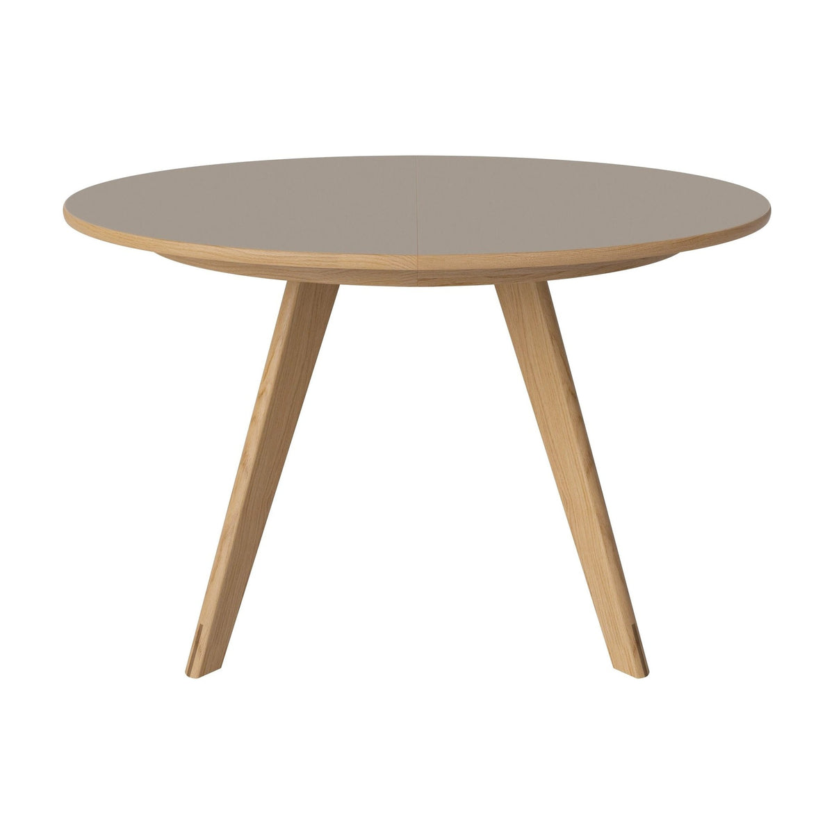 Bolia Soft Mood uitschuifbare eettafel Ø122 cm grijsbruin fenix-laminaat, geolied eiken, 03-217-01_00016