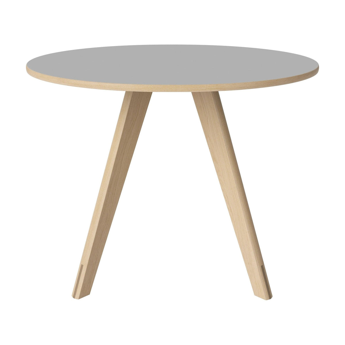 Bolia Soft Mood eettafel Ø100 cm lichtgrijs fenix-laminaat, wit gepigmenteerd geolied eiken, 03-217-05_00012