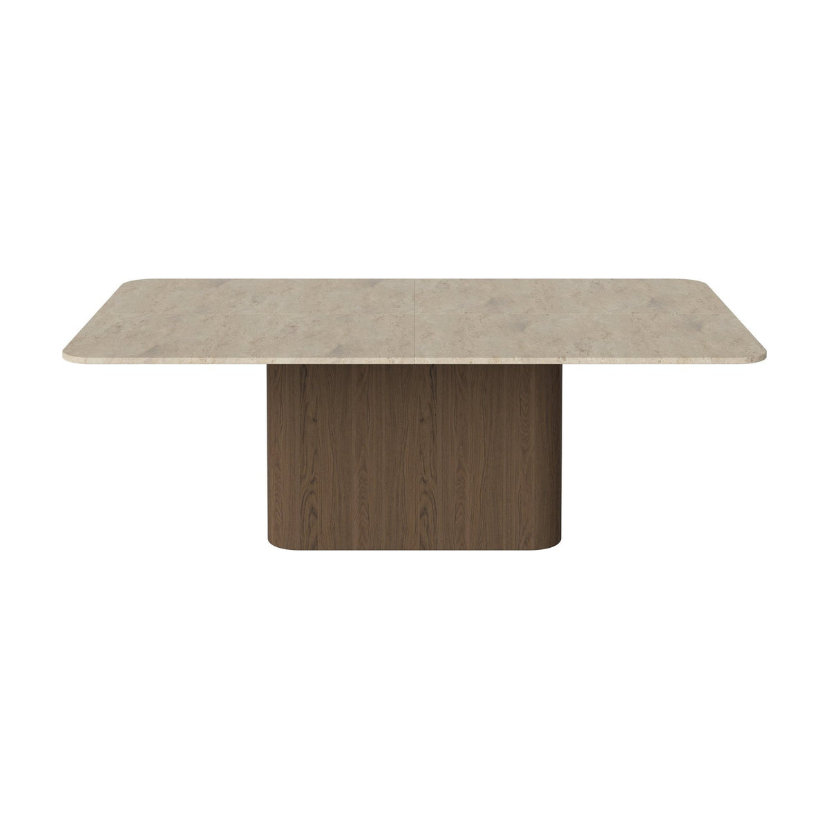 Bolia Eida eettafel stenen blad 220x120 cm zandkleurig travertijn, donker geolied eiken, 03-353-01_00003