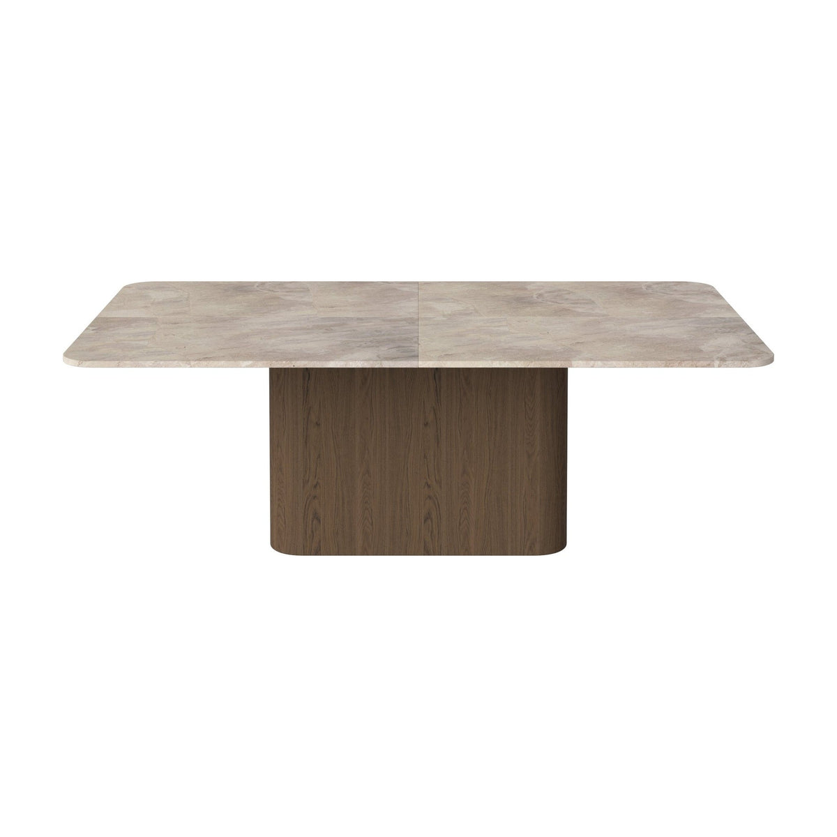 Bolia Eida eettafel stenen blad 220x120 cm beige marmer, donker geolied eiken, 03-353-01_00006