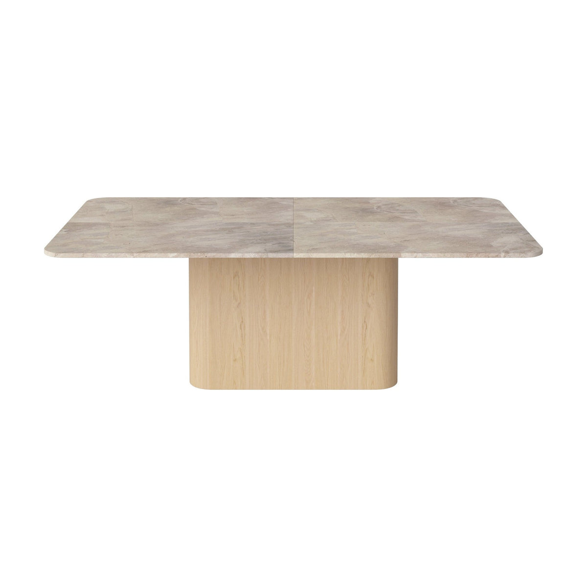 Bolia Eida eettafel stenen blad 220x120 cm beige marmer, wit gepigmenteerd geolied eiken, 03-353-01_00007