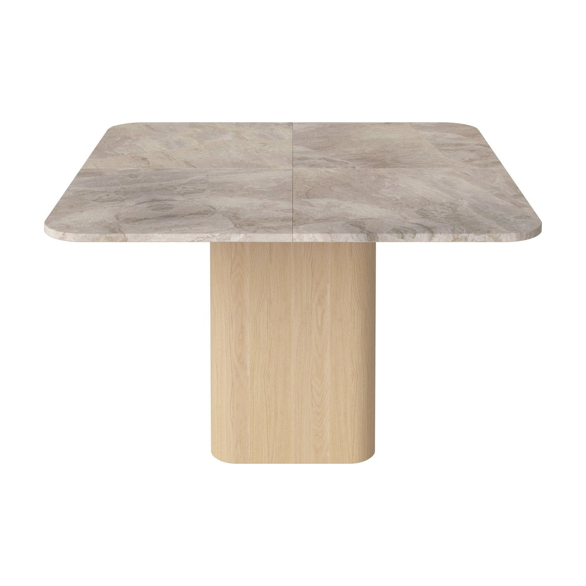 Bolia Eida eettafel stenen blad 120x120 cm beige marmer, wit gepigmenteerd geolied eiken, 03-353-01_00016