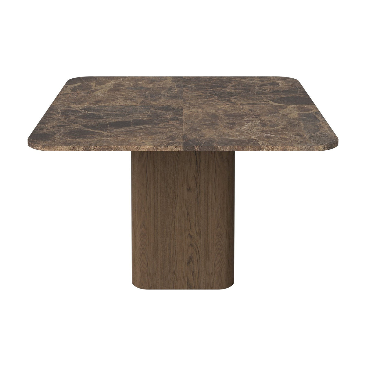 Bolia Eida eettafel stenen blad 120x120 cm bruin marmer, donker geolied eiken, 03-353-01_00017