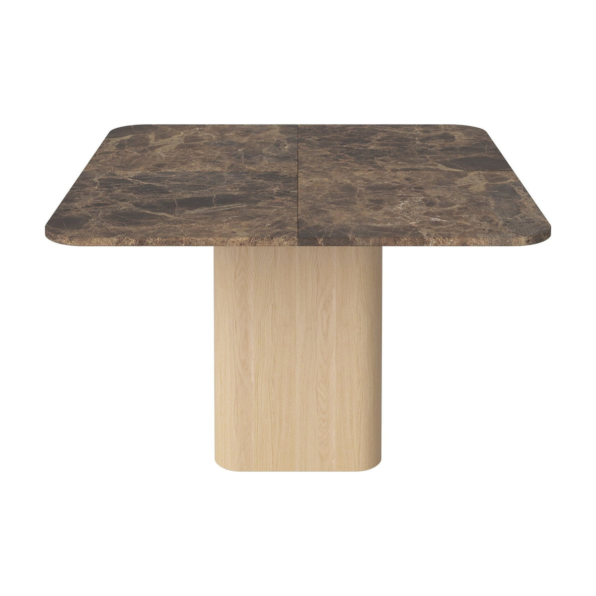 Bolia Eida eettafel stenen blad 120x120 cm bruin marmer, wit gepigmenteerd geolied eiken, 03-353-01_00018