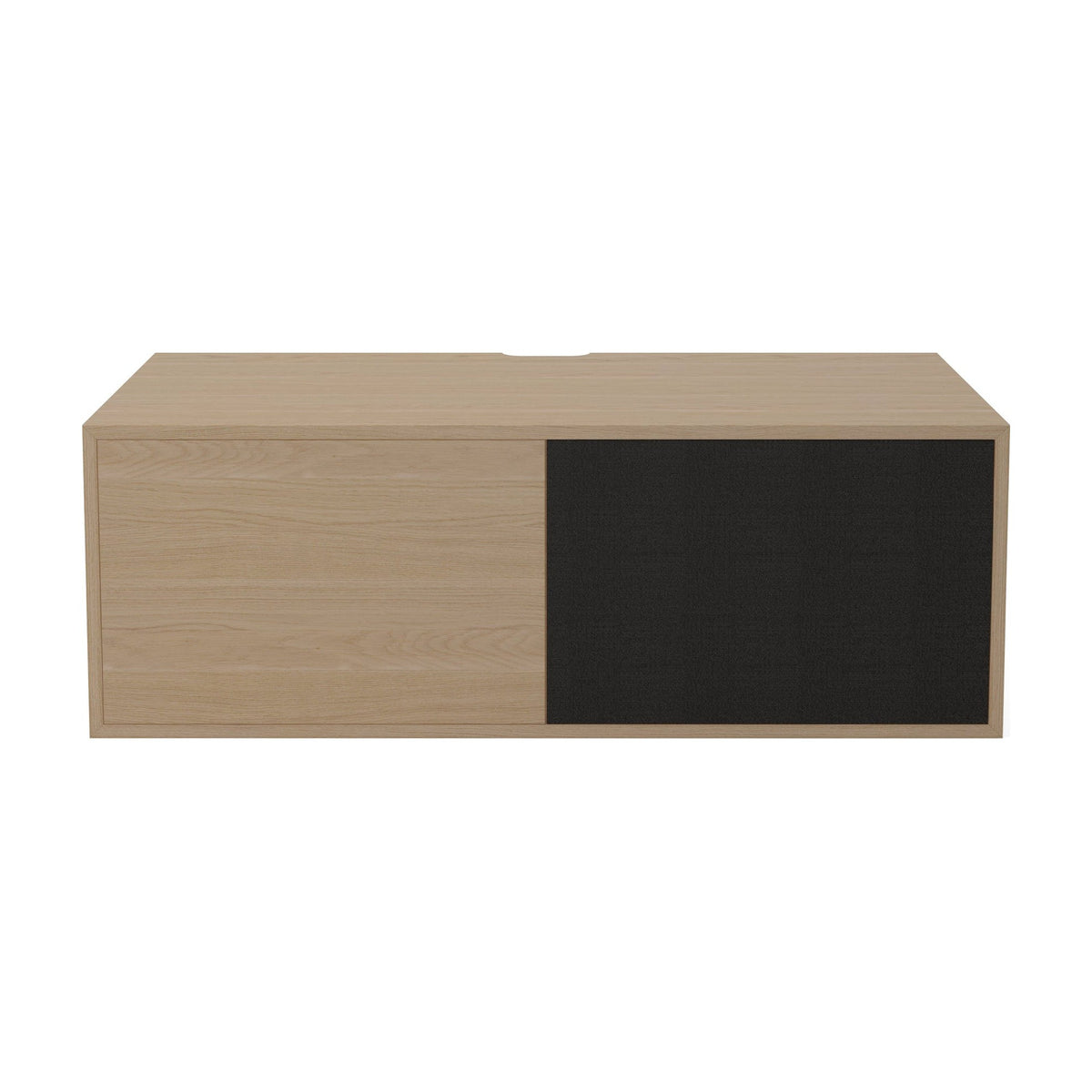 Bolia Case hifi-module medium diepte 48 cm eiken, zwarte stof, wit gepigmenteerd geolied eiken, 04-007-41_7335106