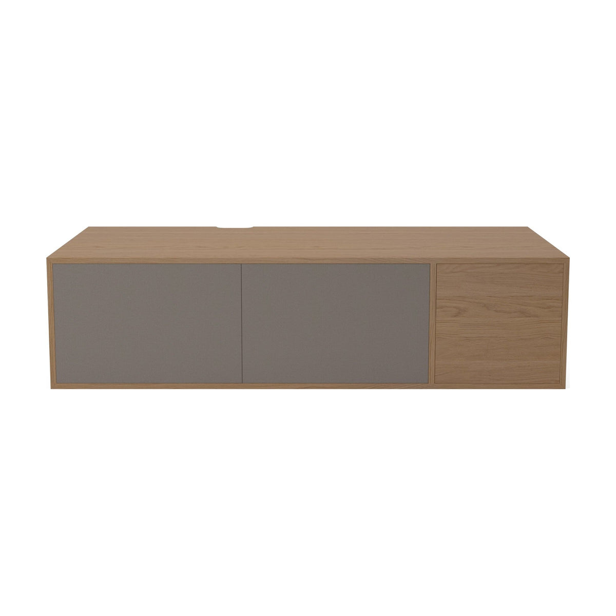 Bolia Case hifi-module large diepte 48 cm grijze hifi-stof, grijze hifi-stof, geolied eiken, 04-007-42_6006271