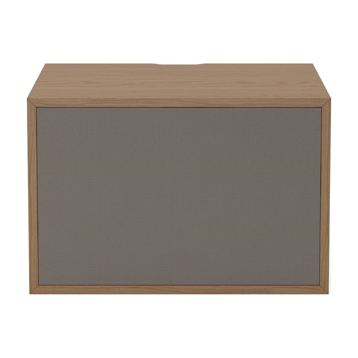 Bolia Case hifi-module small stoffen deur diepte 35 cm grijze hifi-stof, geolied eiken, 04-007-43_4802