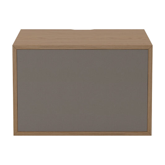 Bolia Case hifi-module small stoffen deur diepte 35 cm grijze hifi-stof, geolied eiken, 04-007-43_4802