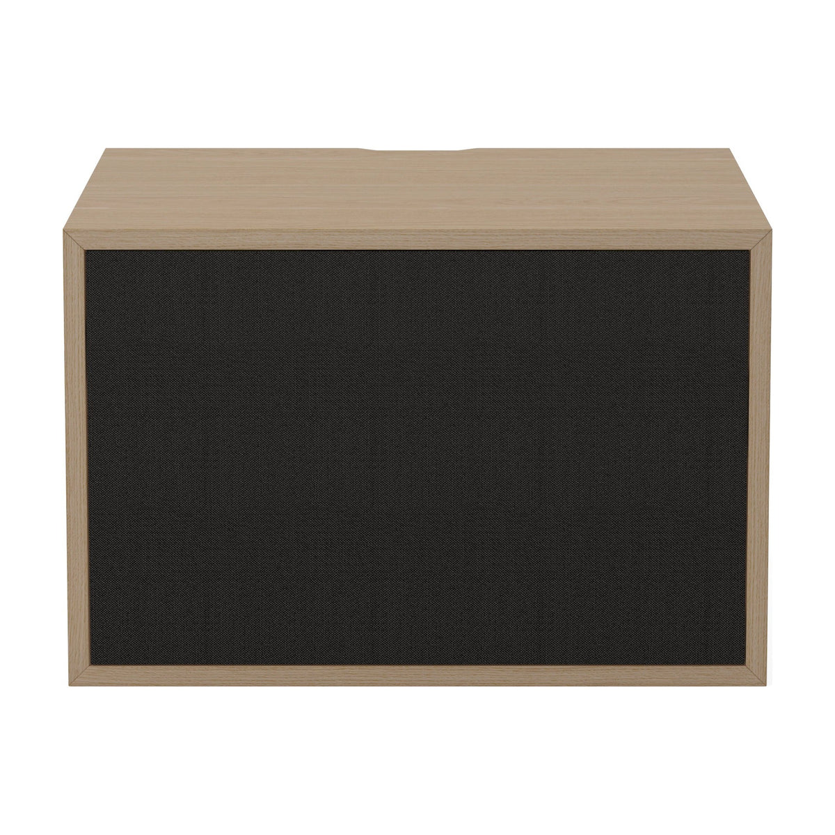 Bolia Case hifi-module small stoffen deur diepte 35 cm zwarte stof, wit gepigmenteerd geolied eiken, 04-007-43_7335218