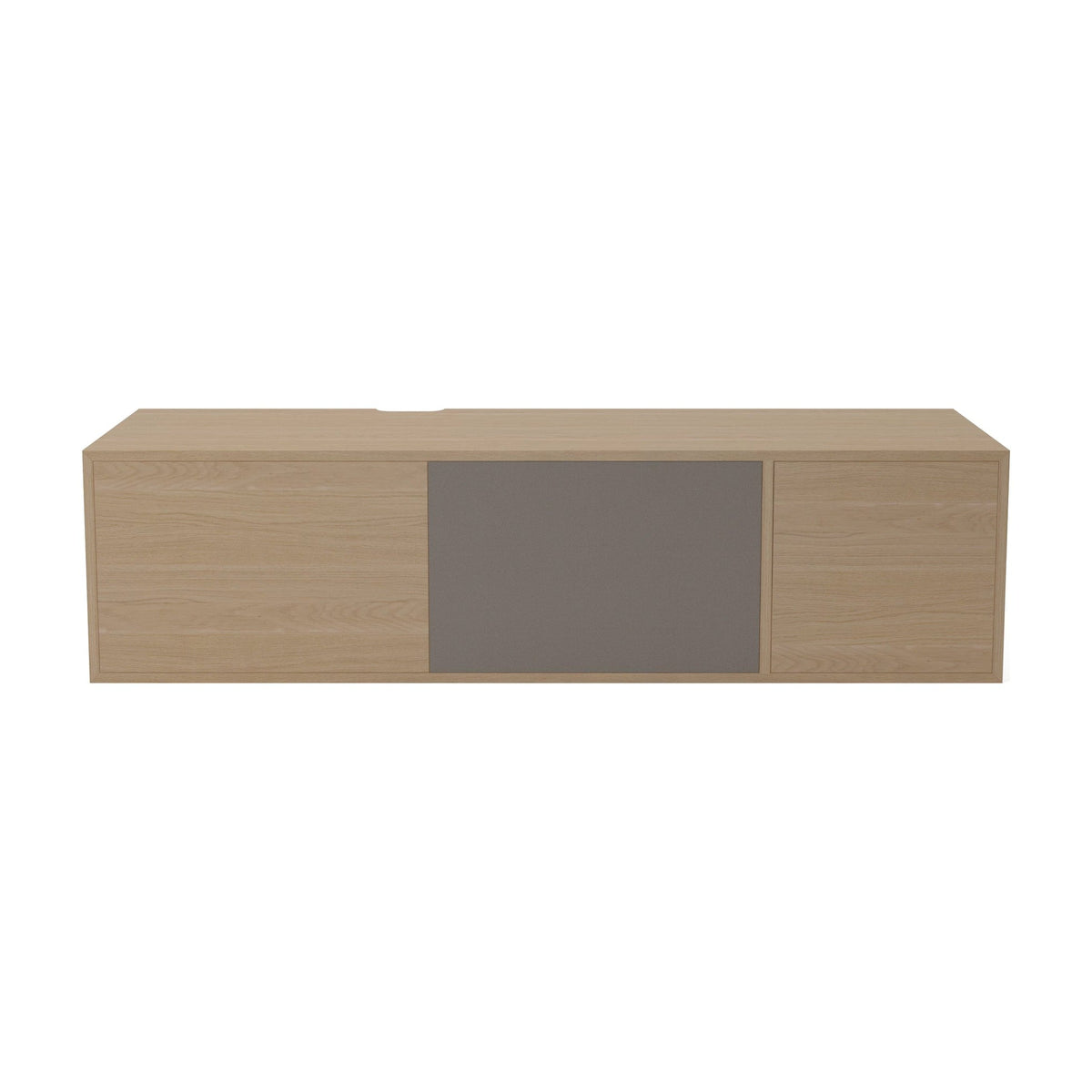Bolia Case hifi-module large diepte 35 cm eiken, grijze hifi-stof, wit gepigmenteerd geolied eiken, 04-007-76_6006347