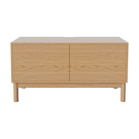 Bolia Case hifi-meubel medium op onderstel diepte 48 cm geolied eiken, links eiken, rechts eiken, geolied eiken, 04-007-86_13100972