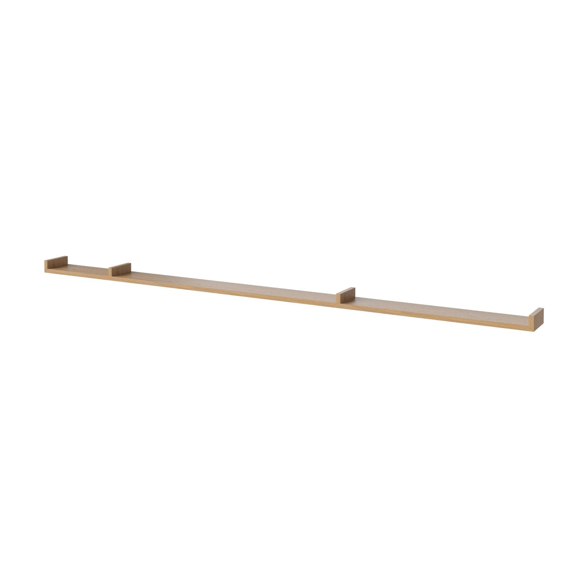 Bolia Display wandplank 234 cm geolied eiken, asymmetrisch links schuin aanzicht, 04-008-10_15934773