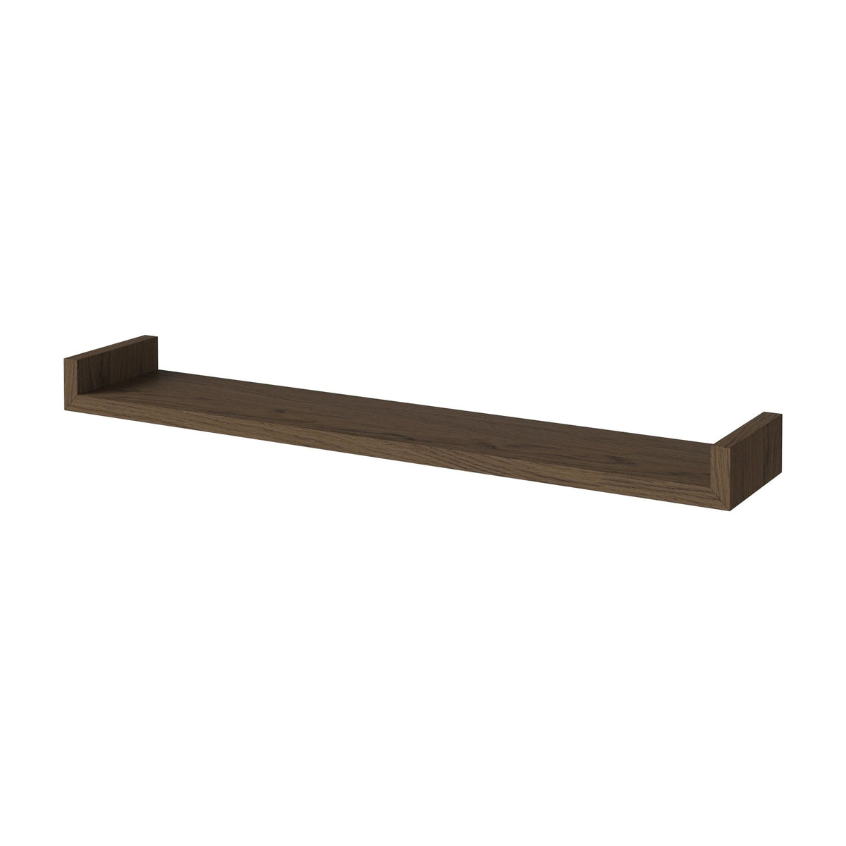 Bolia Display wandplank 80 cm donker geolied eiken schuin aanzicht, 04-008-13_00001