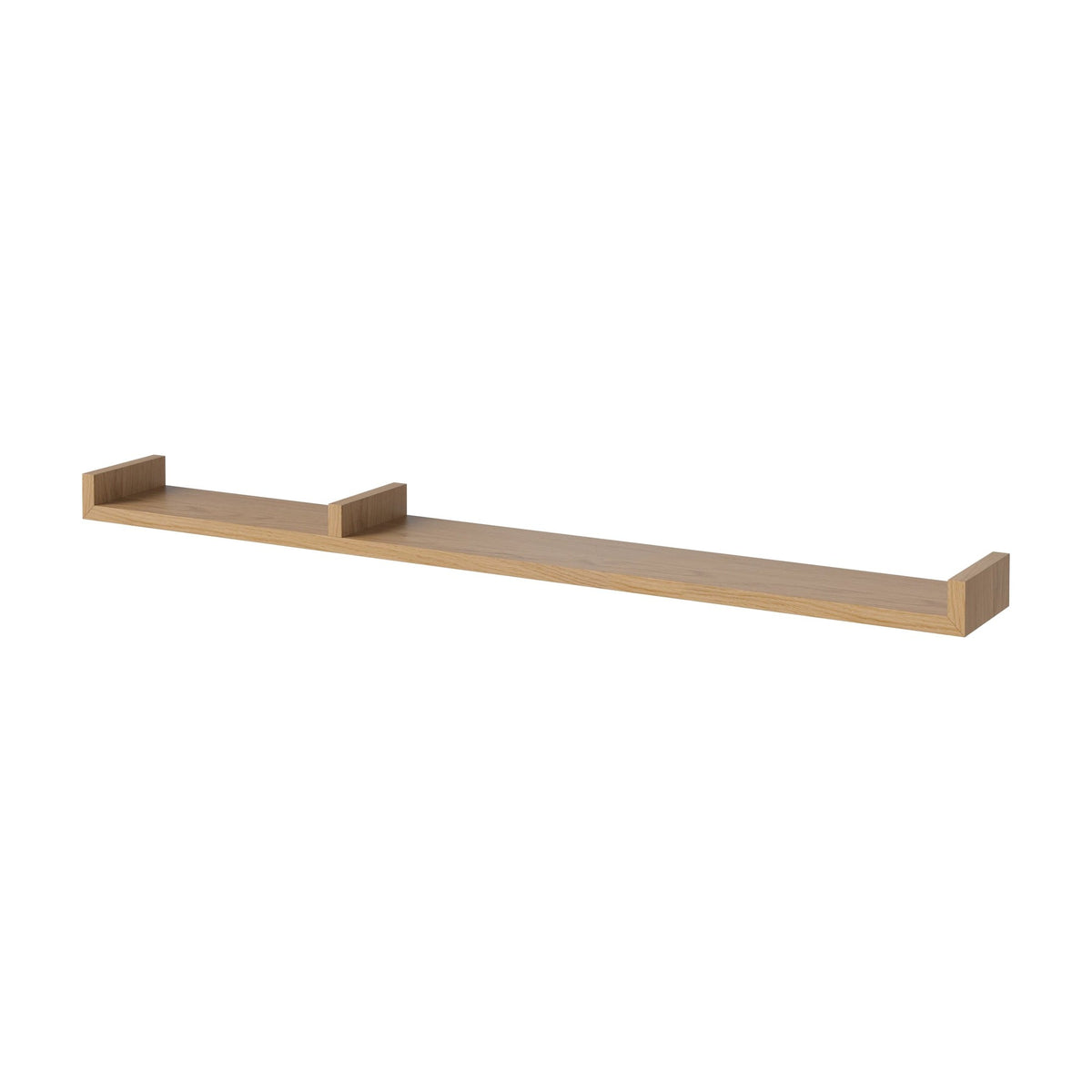 Bolia Display wandplank 120 cm geolied eiken, asymmetrisch links schuin aanzicht, 04-008-14_00001