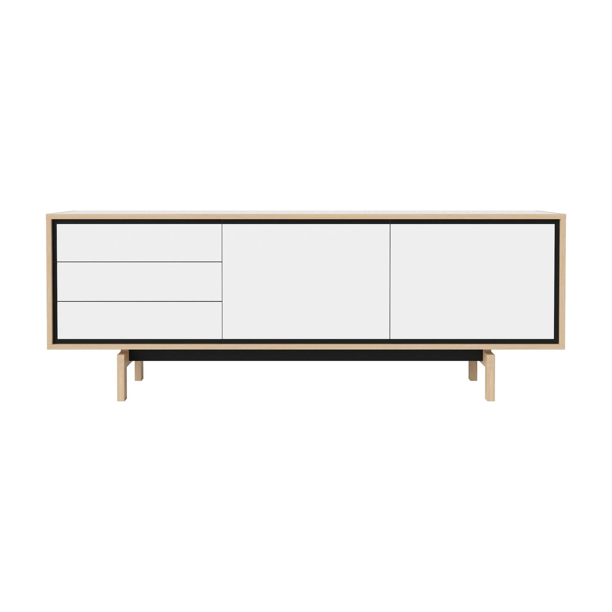 Bolia Floow dressoir 202 cm wit laminaat, wit gepigmenteerd geolied eiken, 04-052-01_1872507