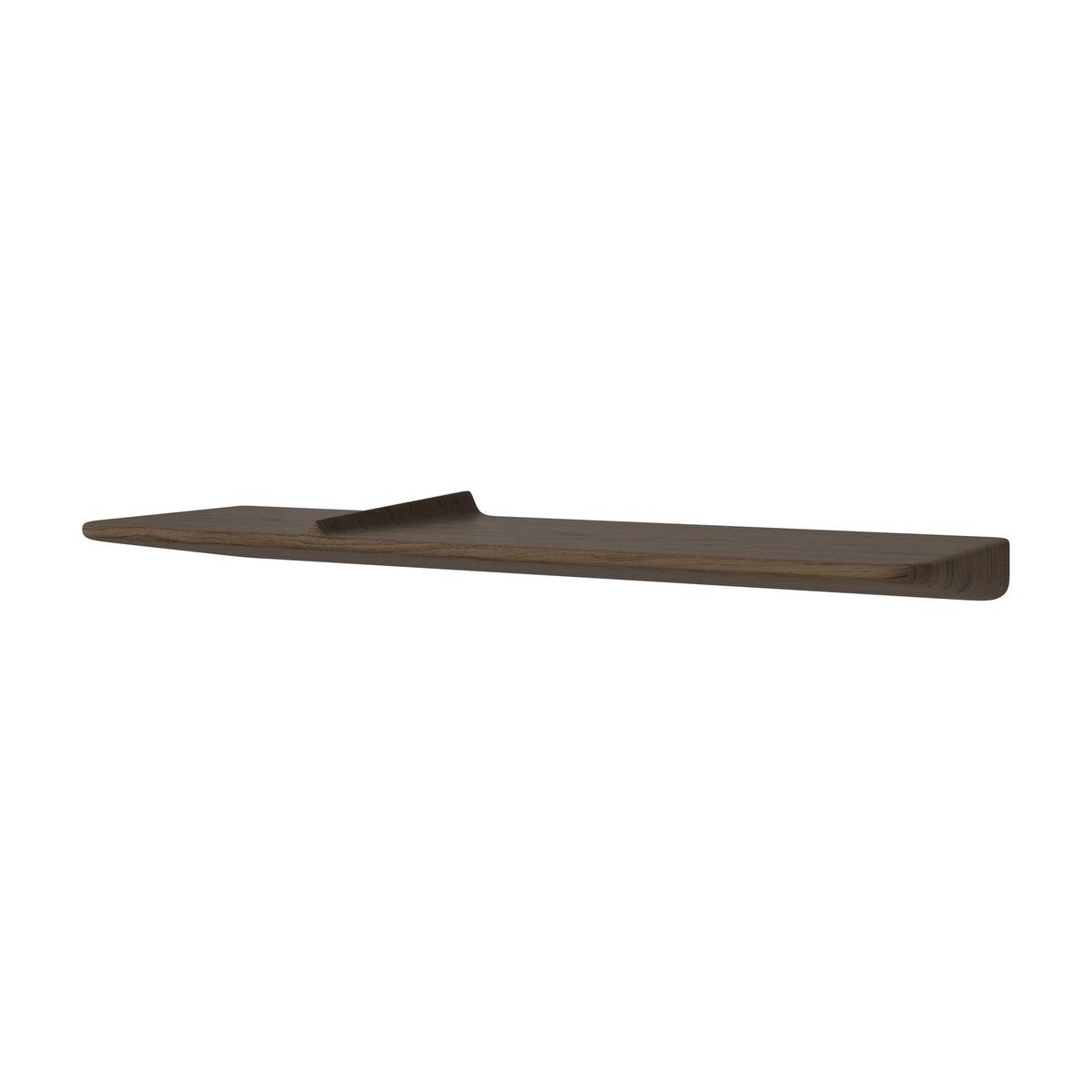 Bolia Wave plank 70 cm donker geolied eiken, 22 cm schuin aanzicht, 04-133-03_00004