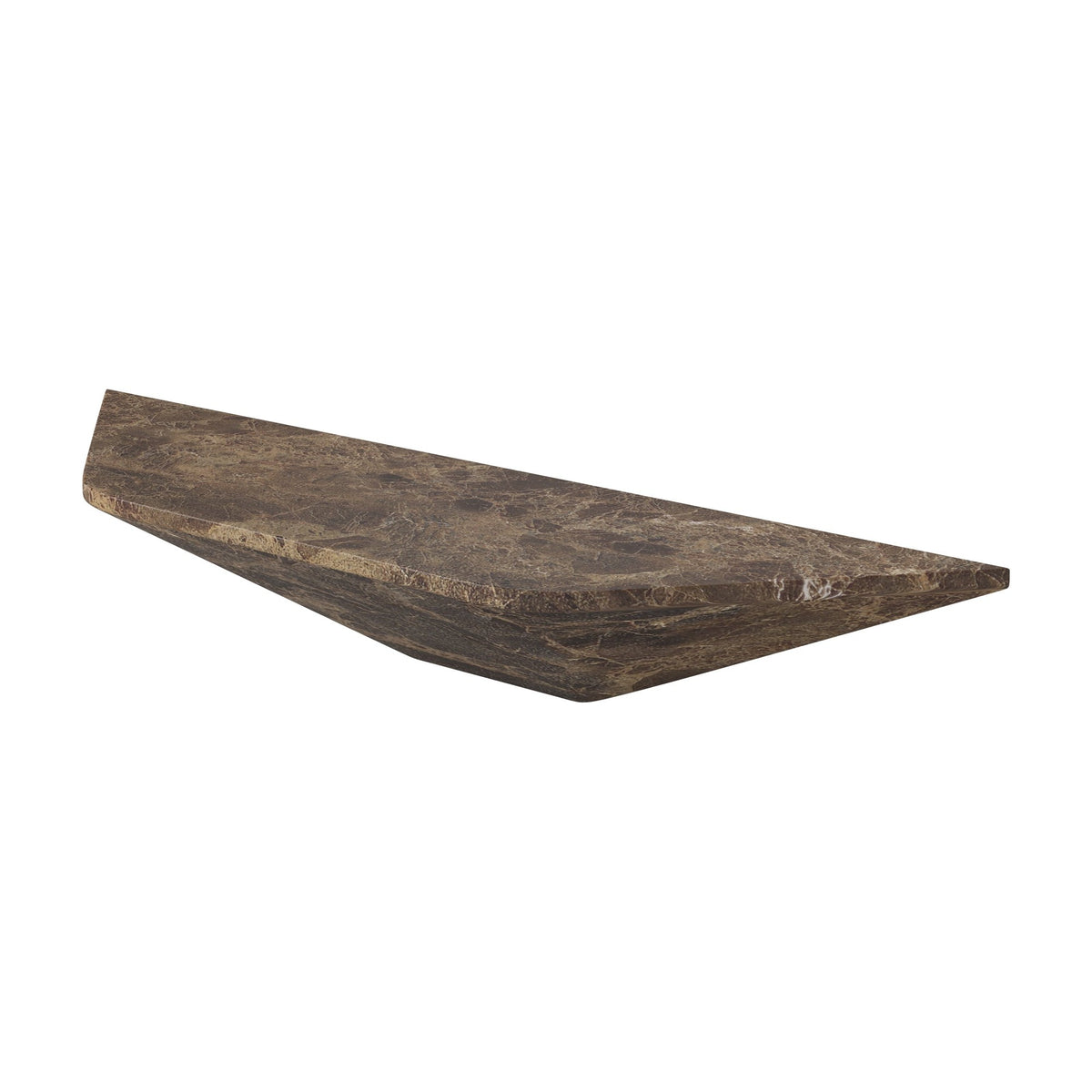 Bolia Falka plank 50 cm bruin marmer, 14 cm schuin aanzicht, 04-137-11_00001