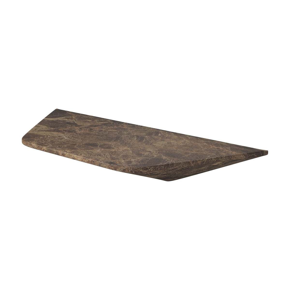Bolia Falka plank 50 cm bruin marmer, 22 cm schuin aanzicht, 04-137-11_00003
