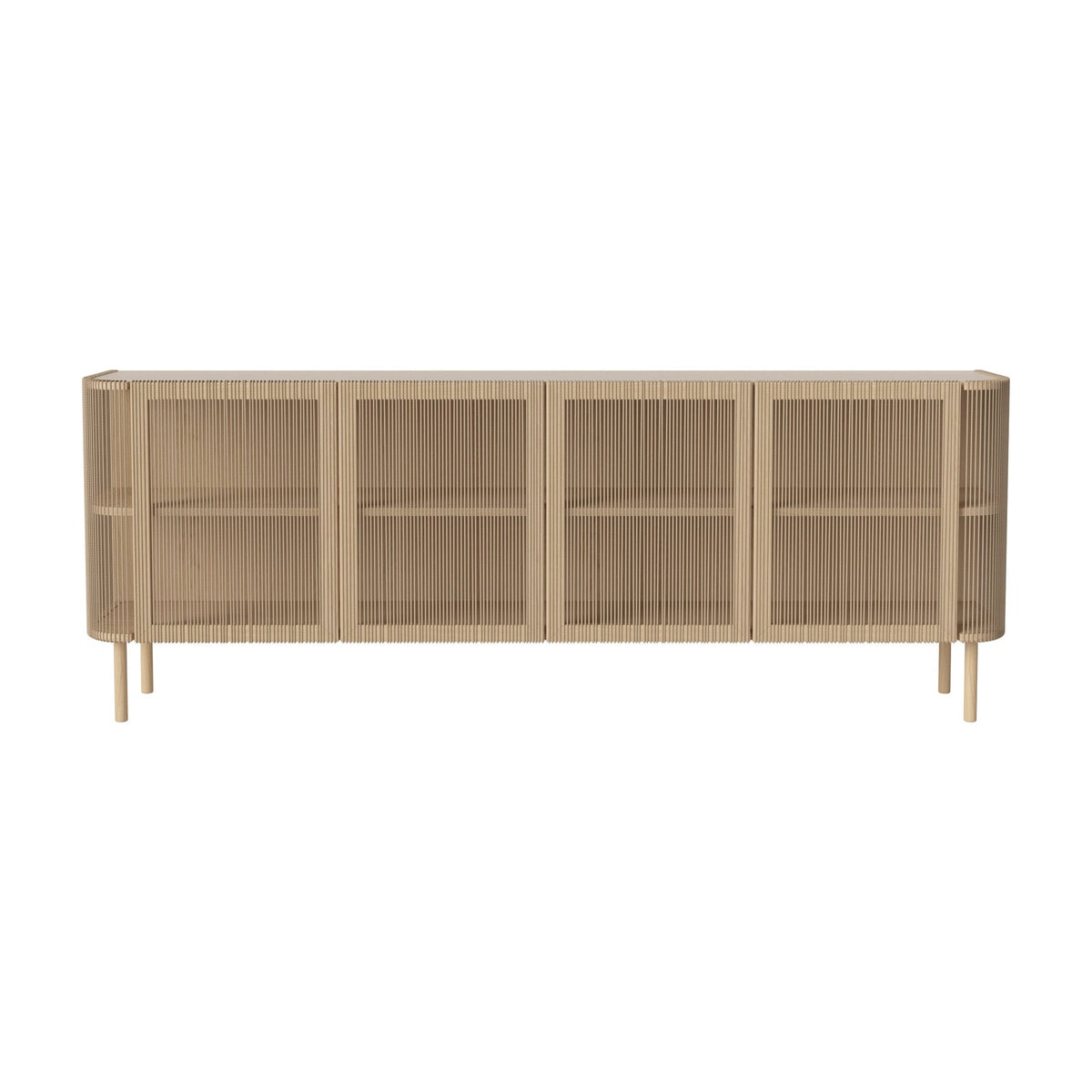 Bolia Cord dressoir 216 cm wit gepigmenteerd geolied eiken met naturel koord, 04-139-03_00002