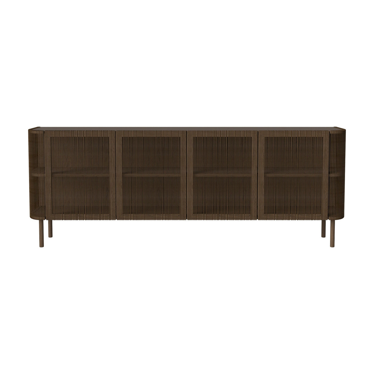 Bolia Cord dressoir 216 cm donker geolied eiken met donkerbruin koord, 04-139-03_00003