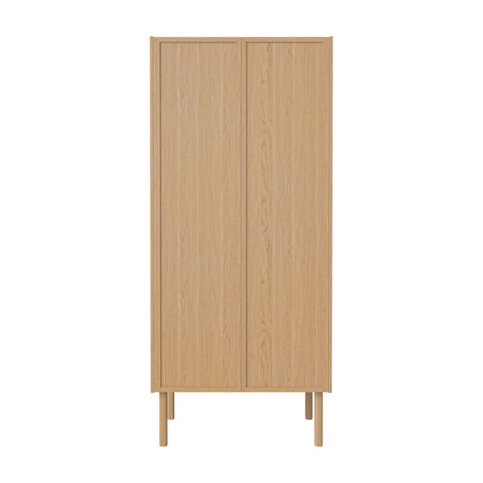 Bolia Cana kledingkast houten deuren 91 cm geolied eiken, kledingroede, 04-150-60_00001