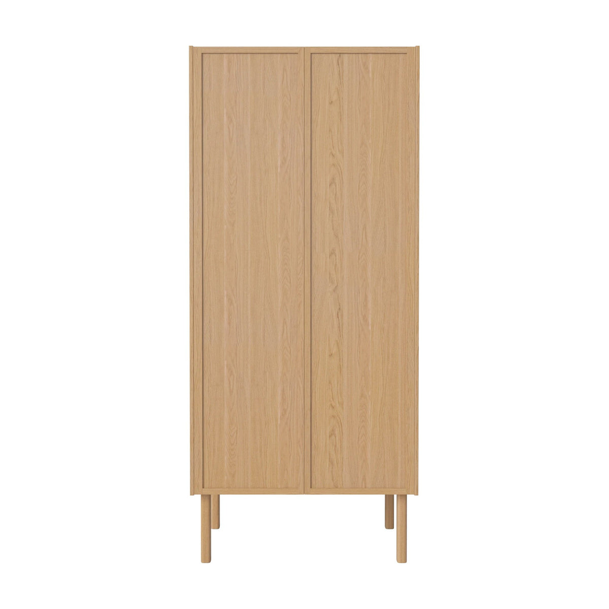 Bolia Cana kledingkast houten deuren 91 cm geolied eiken, kledingroede en legplanken, 04-150-60_00003