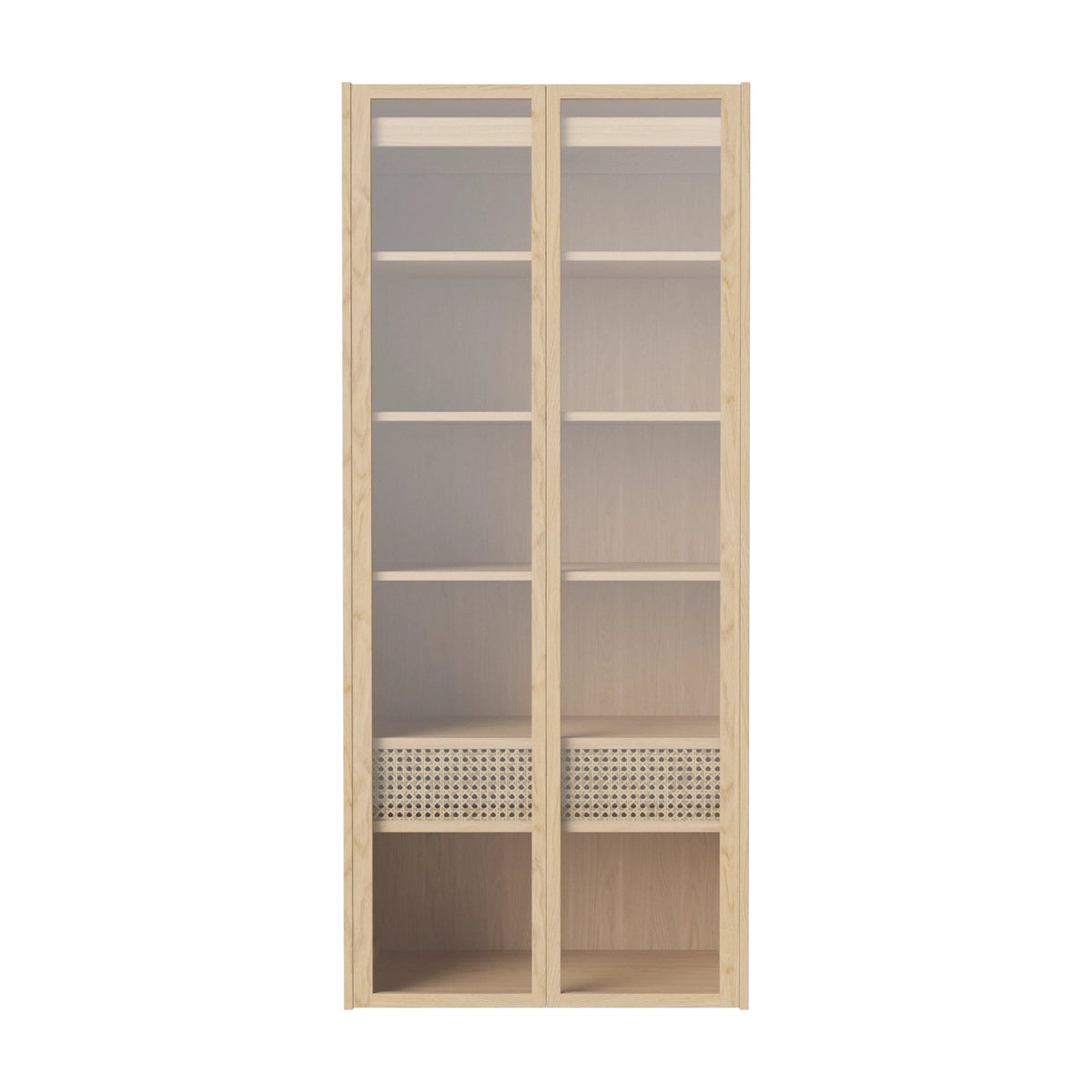 Bolia Cana kledingkast wandmontage 71 cm wit gepigmenteerd geolied eiken, legplanken, 04-150-62_00004