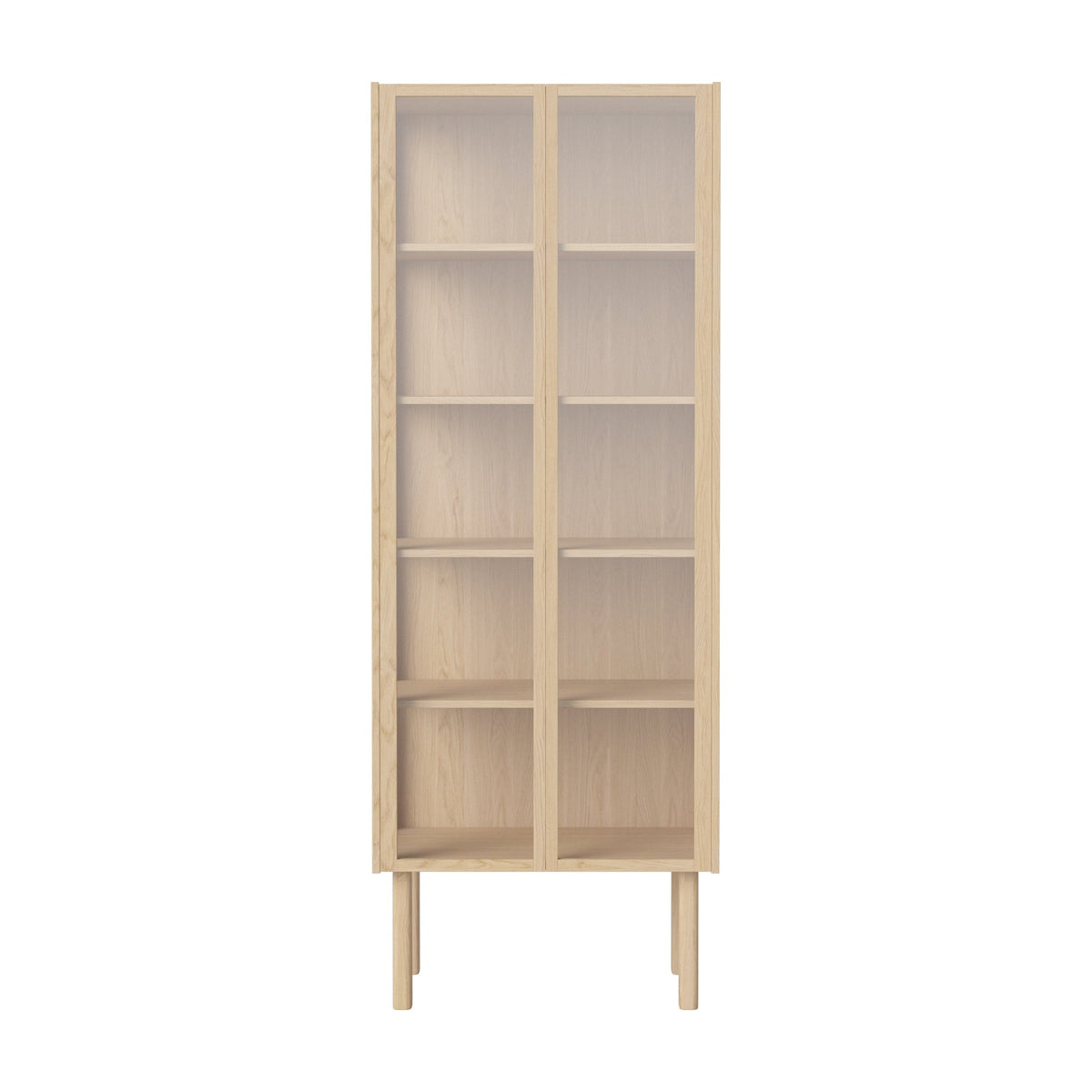 Bolia Cana vitrinekast 71x190 cm wit gepigmenteerd geolied eiken, 04-150-70_00011