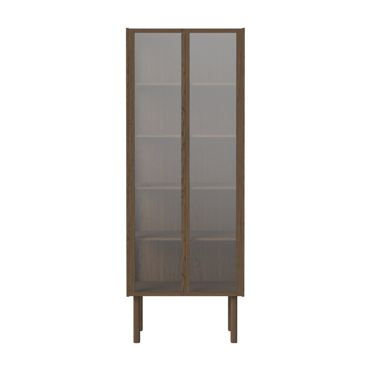 Bolia Cana vitrinekast 71x190 cm donker geolied eiken, 04-150-70_00012