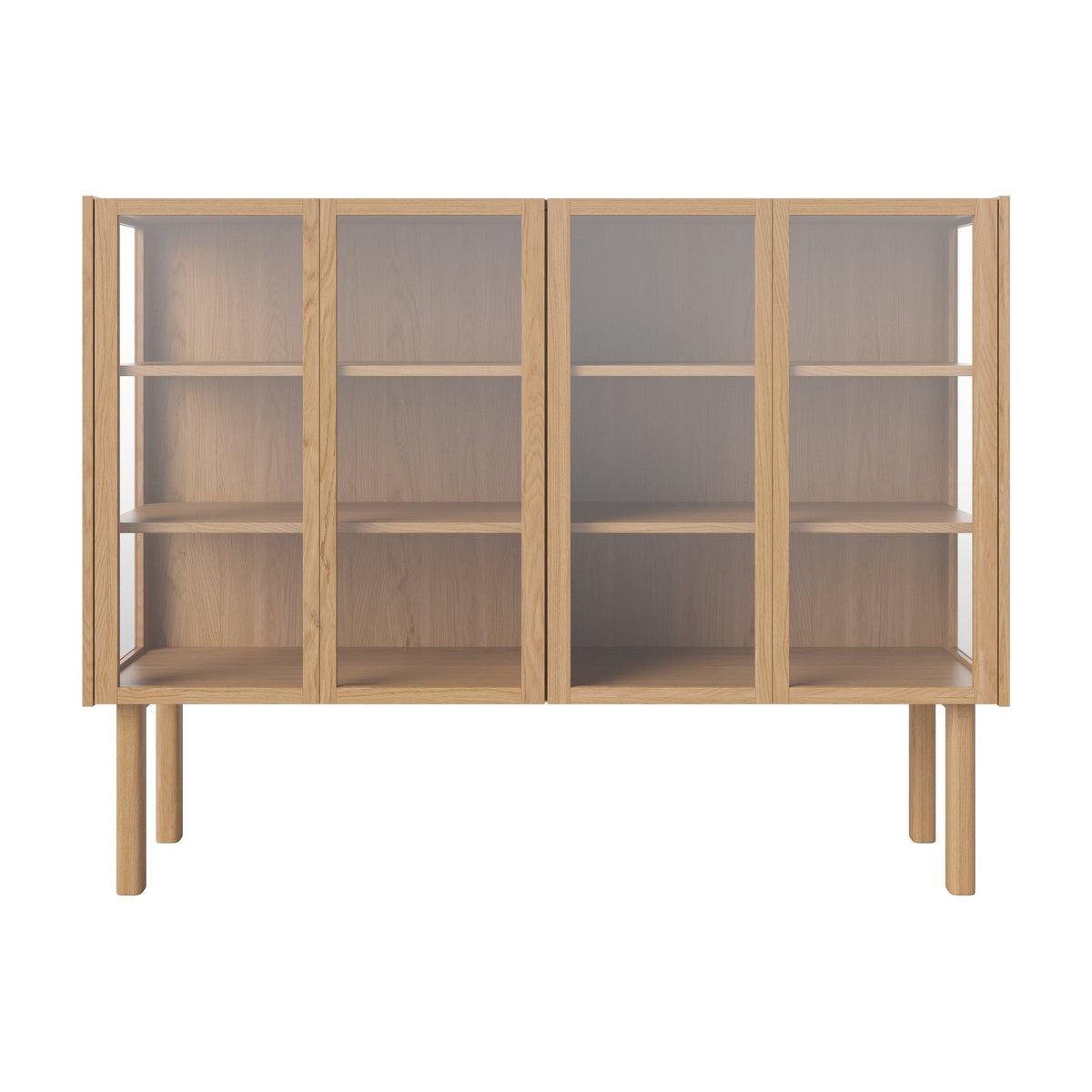 Bolia Cana glazen highboard 4 deuren geolied eiken, 04-150-72_00001