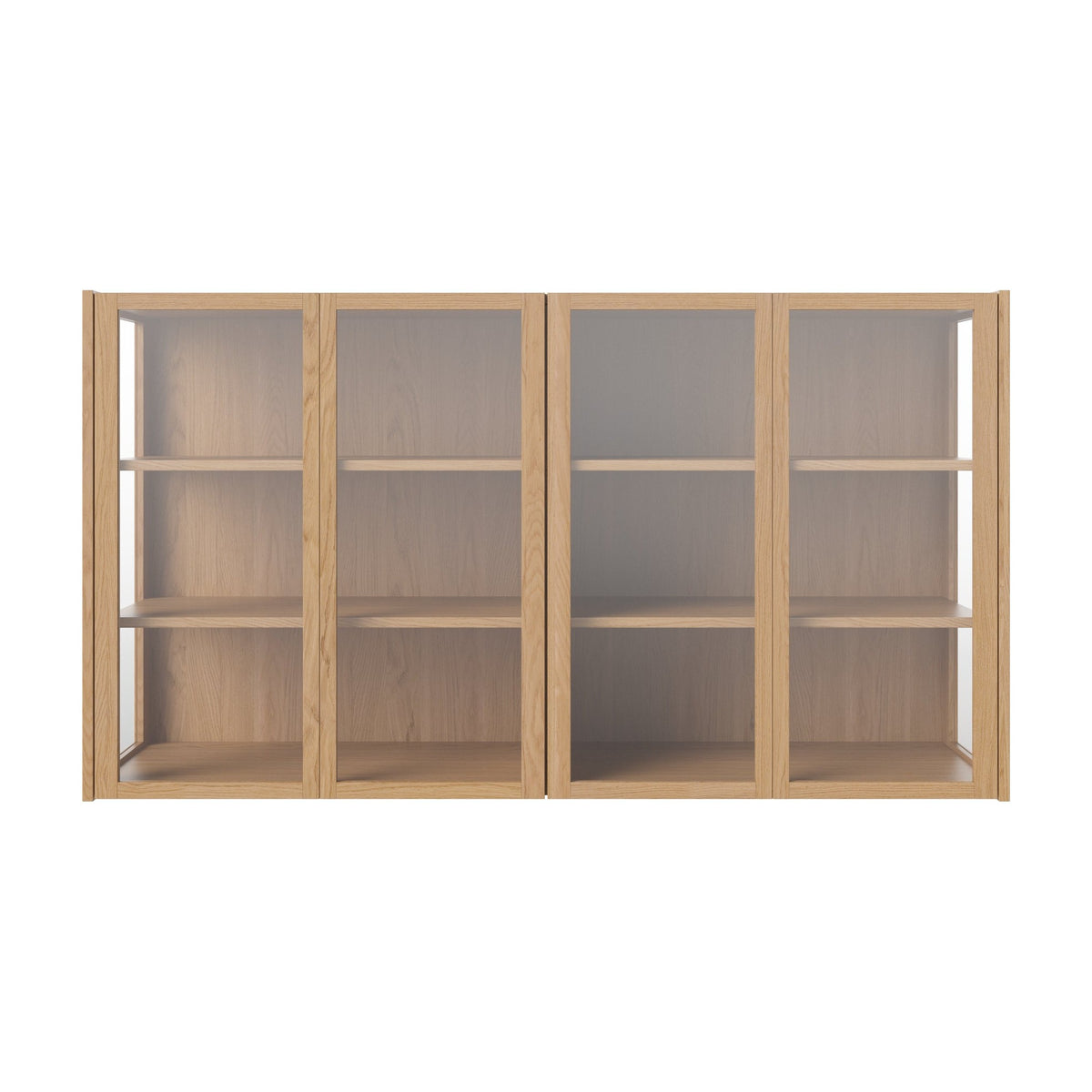 Bolia Cana glazen wandkast 4 deuren geolied eiken, 04-150-73_00001