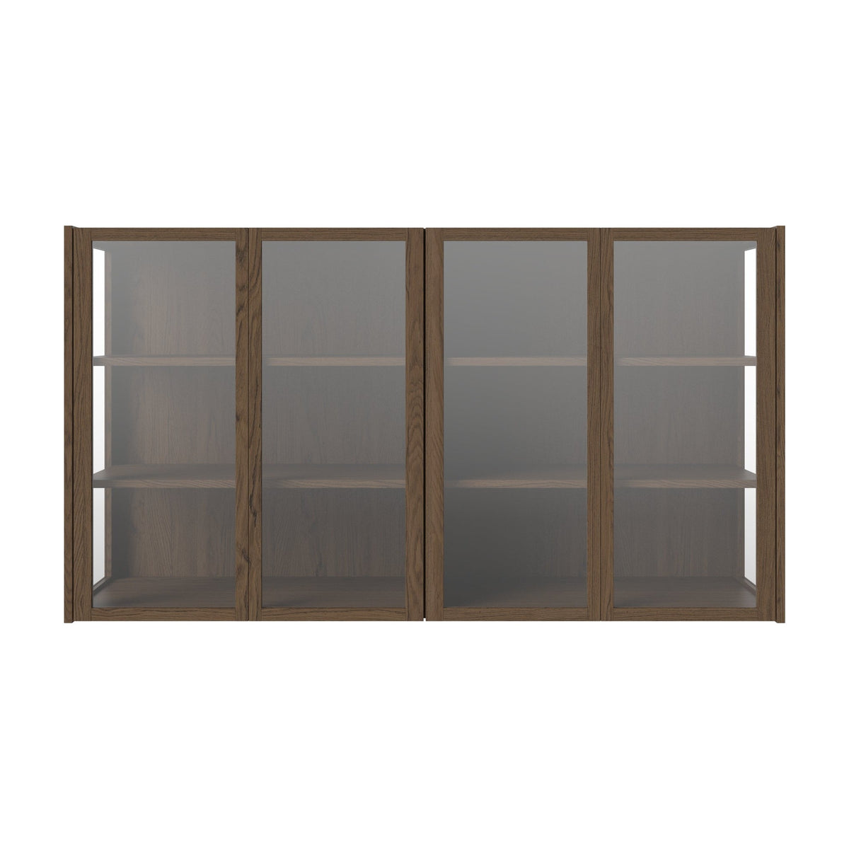 Bolia Cana glazen wandkast 4 deuren donker geolied eiken, 04-150-73_00003