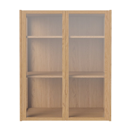Bolia Cana glazen wandkast 2 deuren geolied eiken, 04-150-75_00001