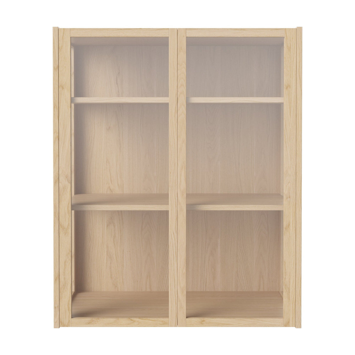 Bolia Cana glazen wandkast 2 deuren wit gepigmenteerd geolied eiken, 04-150-75_00002
