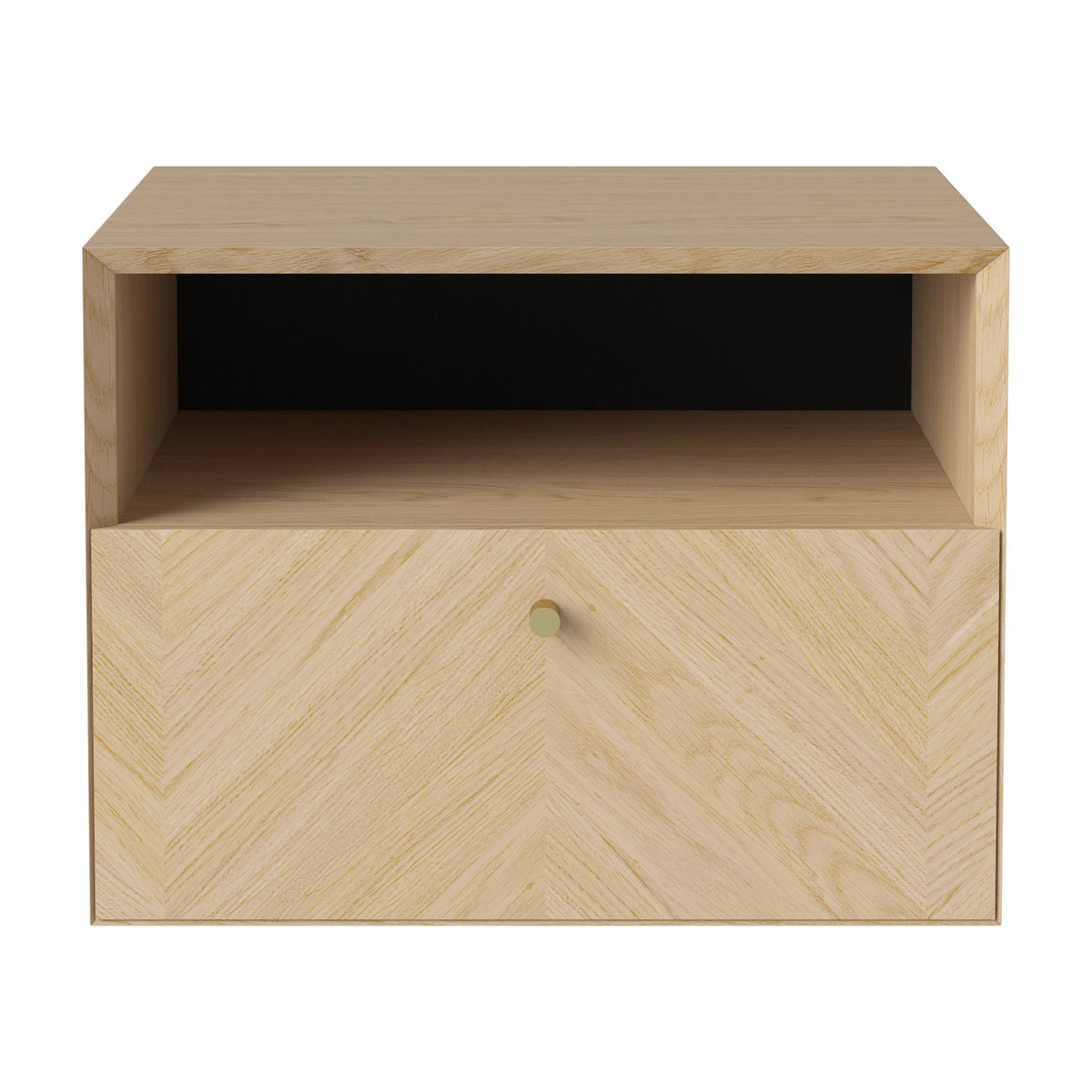 Bolia Luxe nachtkastje 1 lade wit gepigmenteerd geolied eiken, 04-156-03_00003