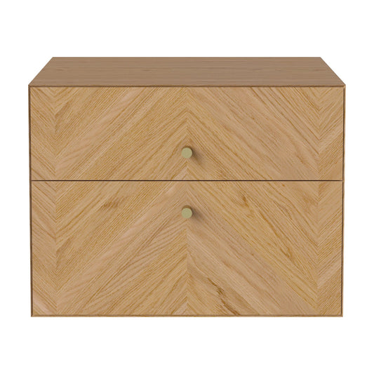 Bolia Luxe nachtkastje 2 lades geolied eiken, 04-156-04_00002
