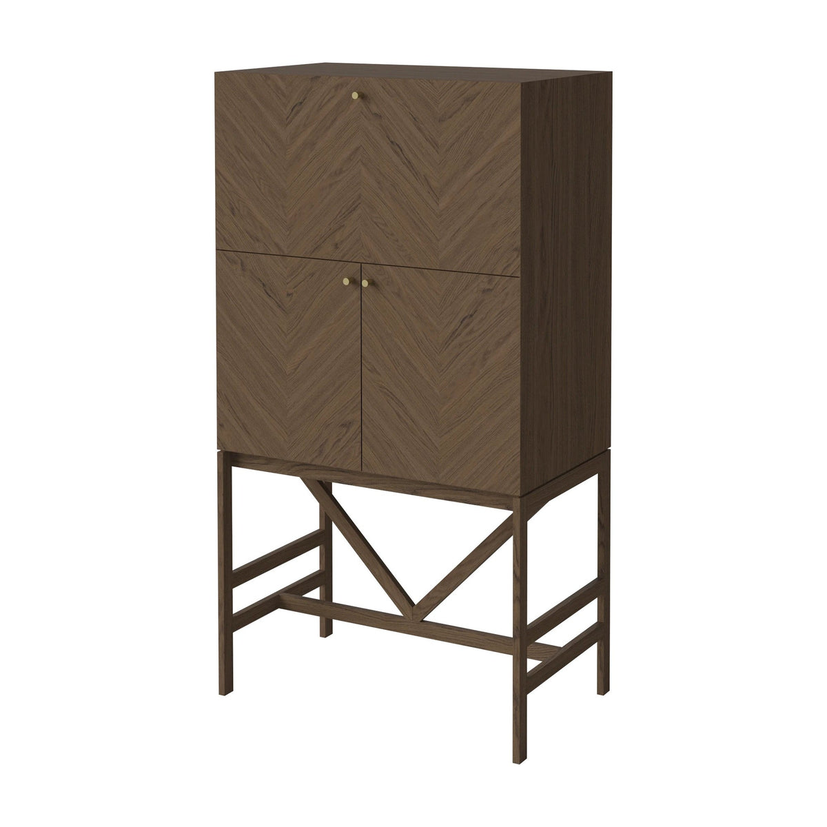 Bolia Luxe barkast donker geolied eiken schuin aanzicht, 04-156-06_00001