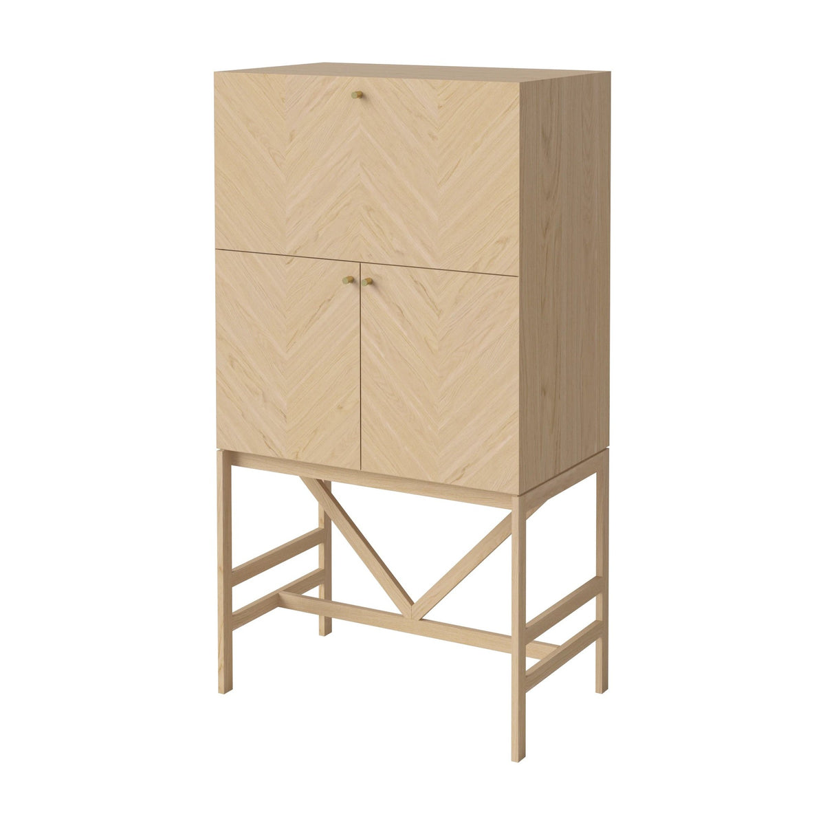 Bolia Luxe barkast wit gepigmenteerd geolied eiken schuin aanzicht, 04-156-06_00003