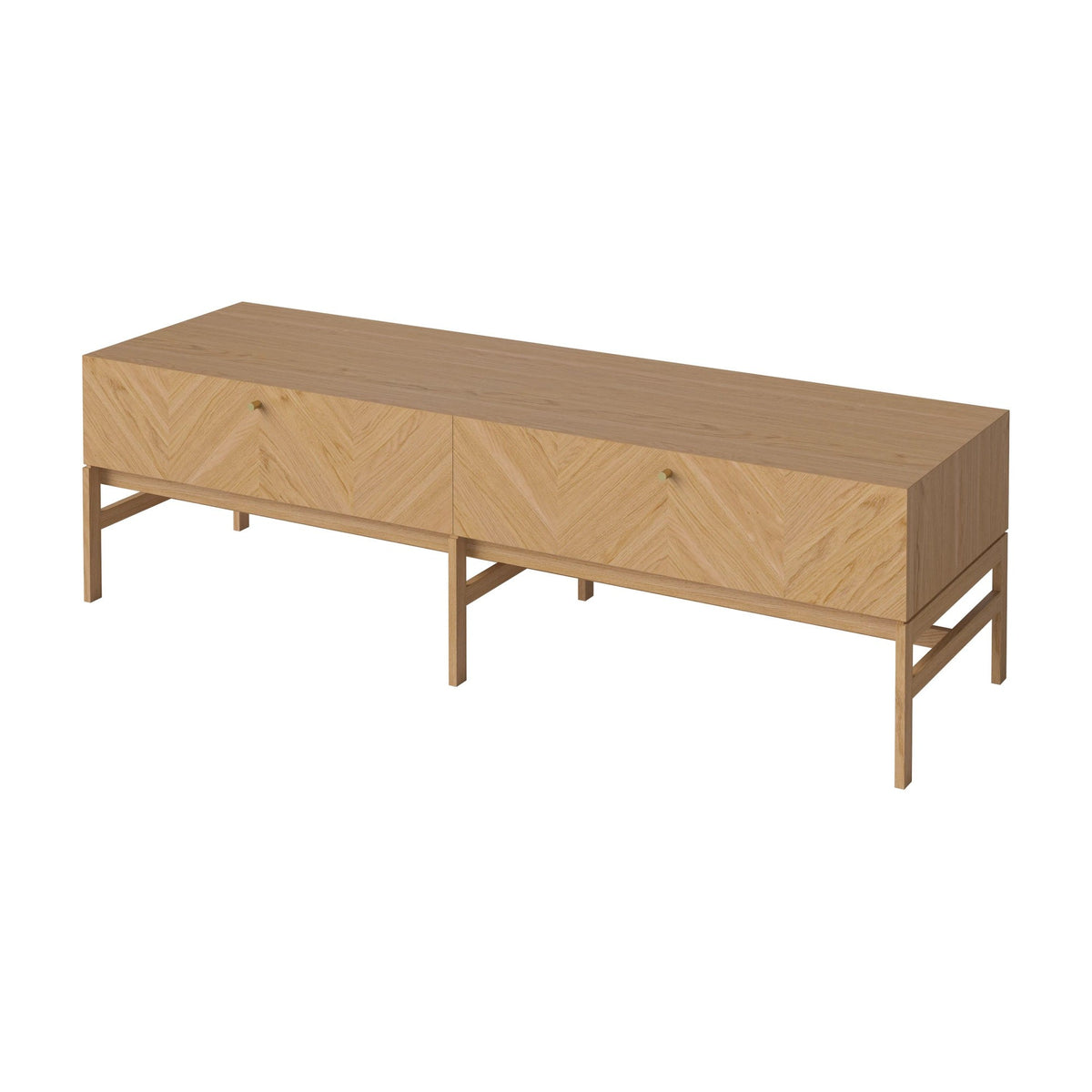 Bolia Luxe tv-meubel 150 cm geolied eiken schuin aanzicht, 04-156-07_00002