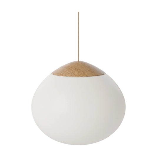 Bolia Acorn hanglamp Ø41 cm opaalglas, gelakt eiken, 20-133-03_00001