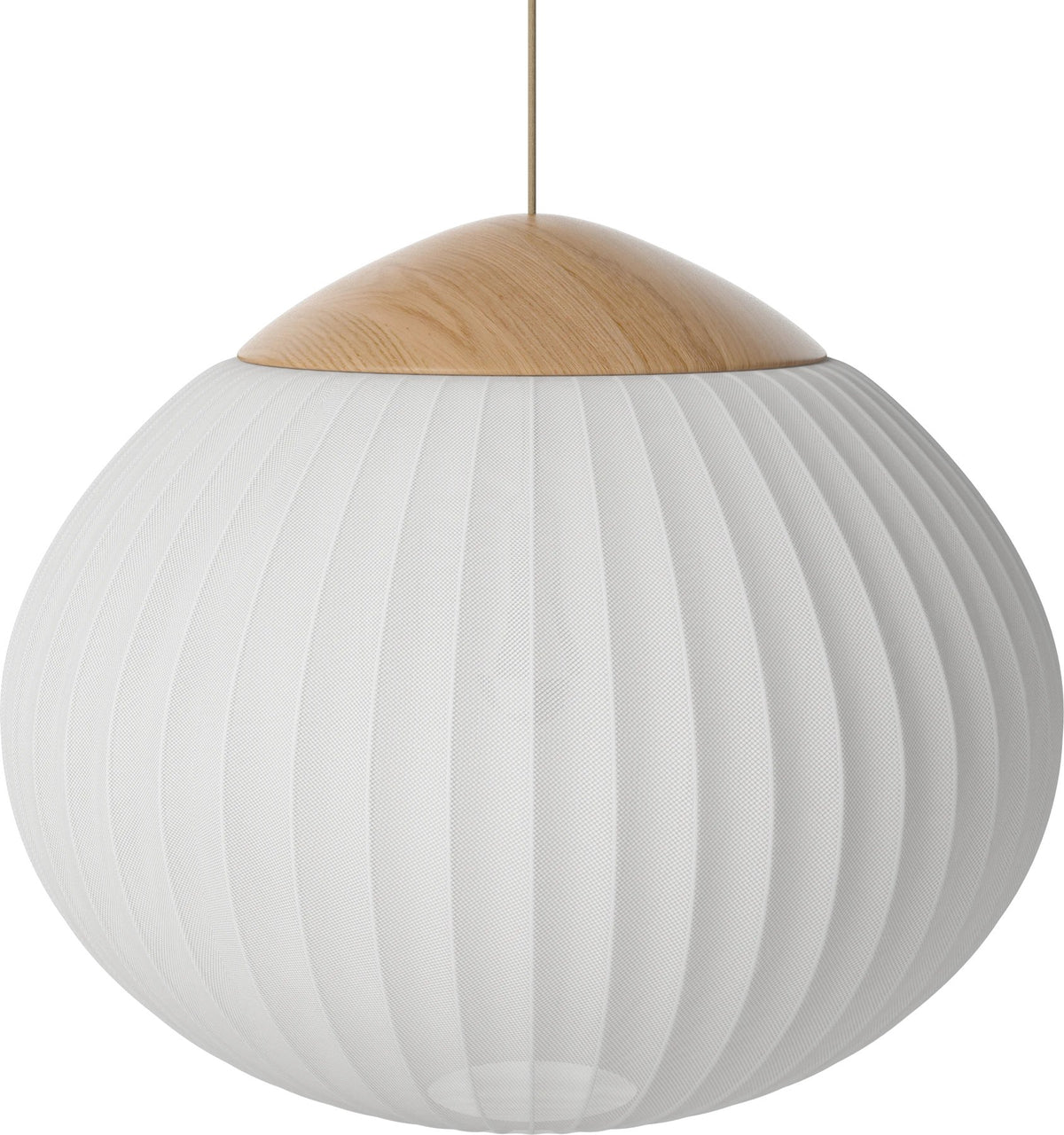 Bolia Acorn hanglamp Ø64 cm ivoorkleurige stof, gelakt eiken, 20-133-07_00001