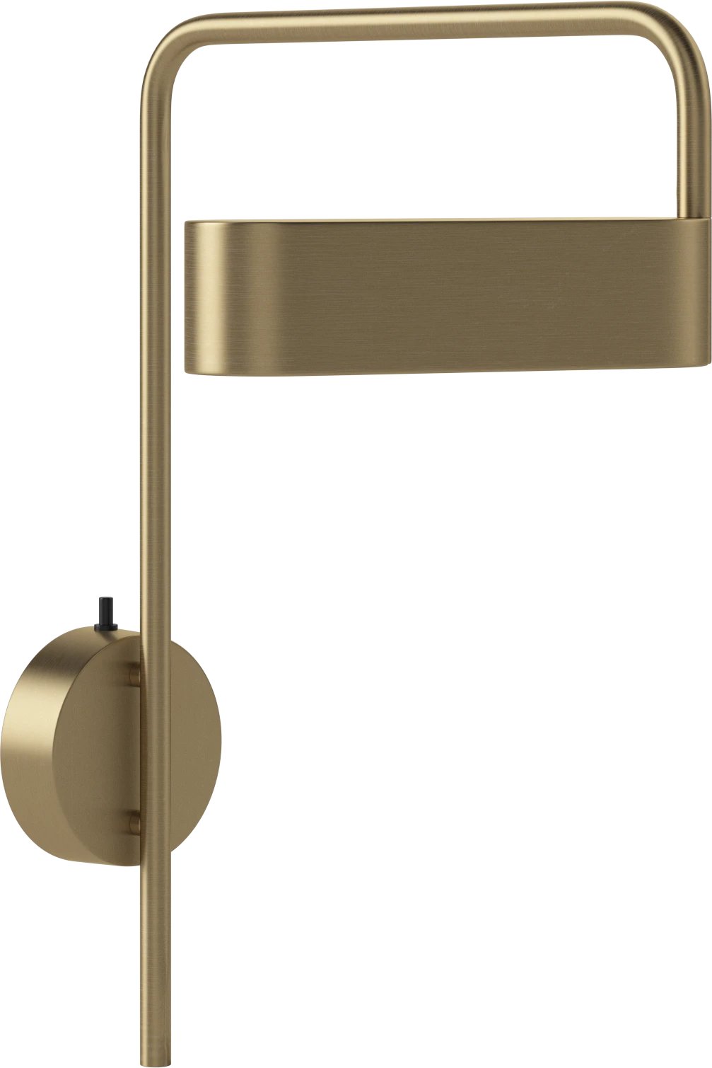 Bolia Scribe wandlamp mat antiek vermessingd ijzer schuin aanzicht, 20-134-02_00001
