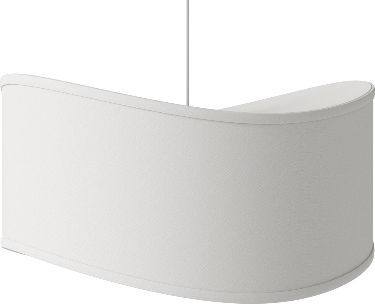 Bolia Tajo hanglamp Ø50 cm ivoorkleurige stof schuin aanzicht, 20-140-01_00002