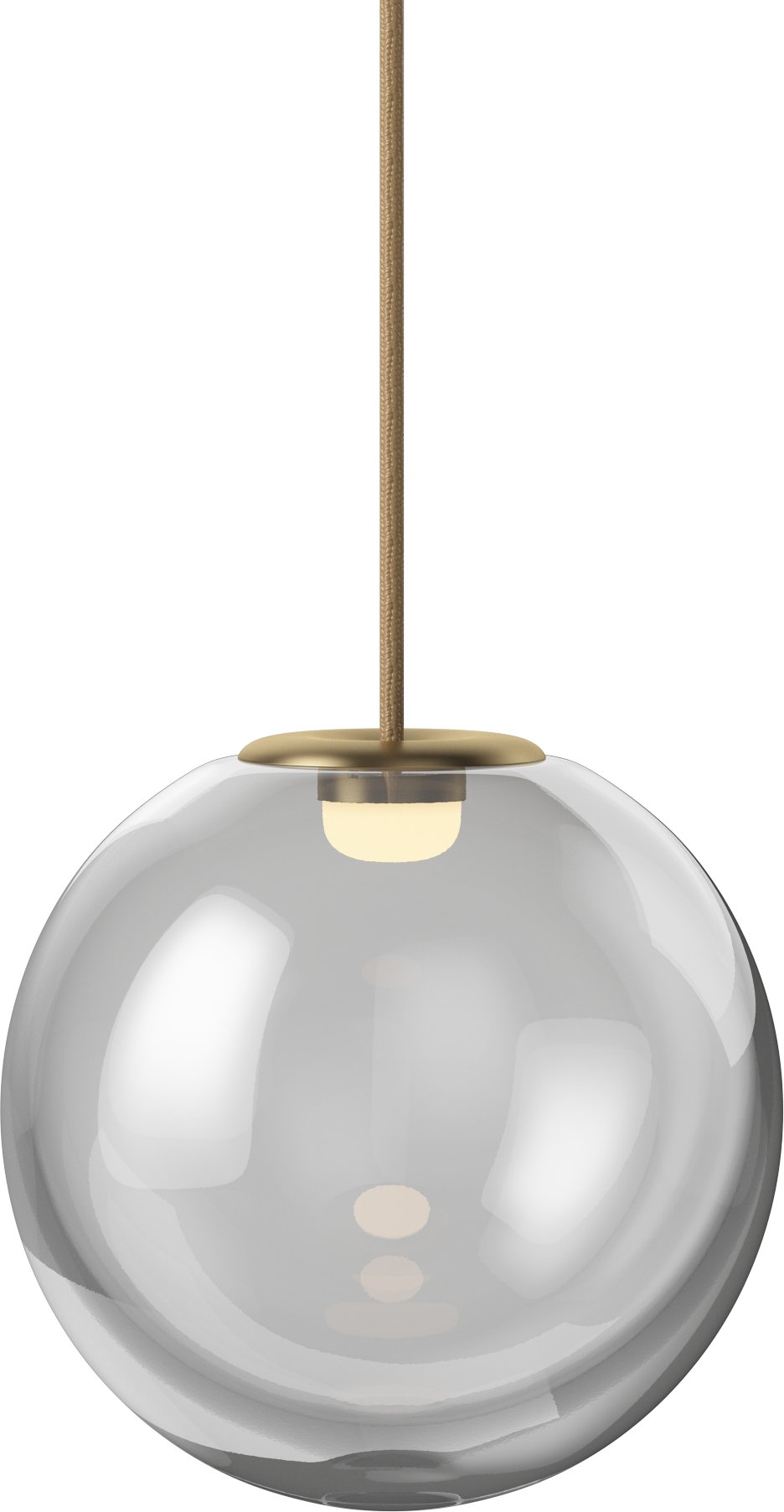 Bolia Blume Solitaire hanglamp Ø25 cm antiek messing schuin aanzicht, 20-141-02_00028