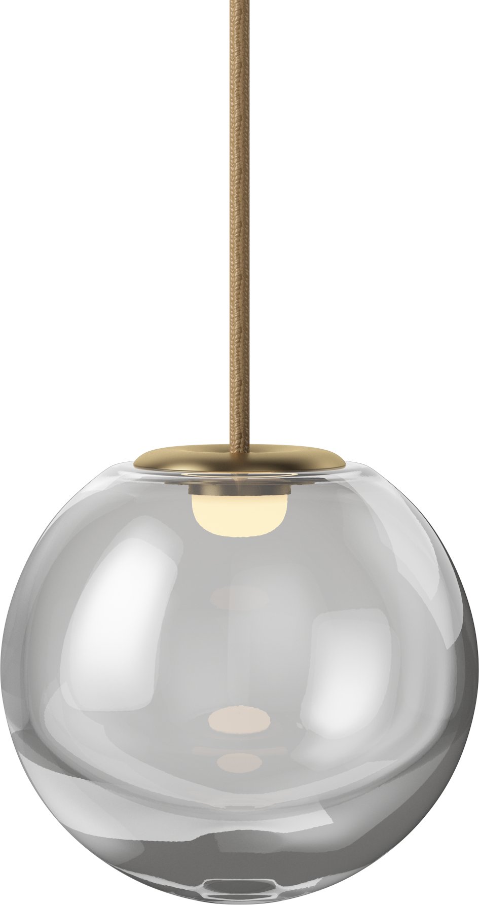 Bolia Blume Solitaire hanglamp Ø18 cm antiek messing schuin aanzicht, 20-141-02_00033