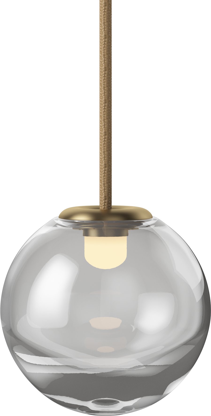 Bolia Blume Solitaire hanglamp Ø13 cm antiek messing schuin aanzicht, 20-141-02_00034